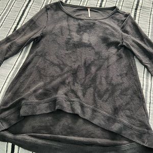Free People gray top with open back design